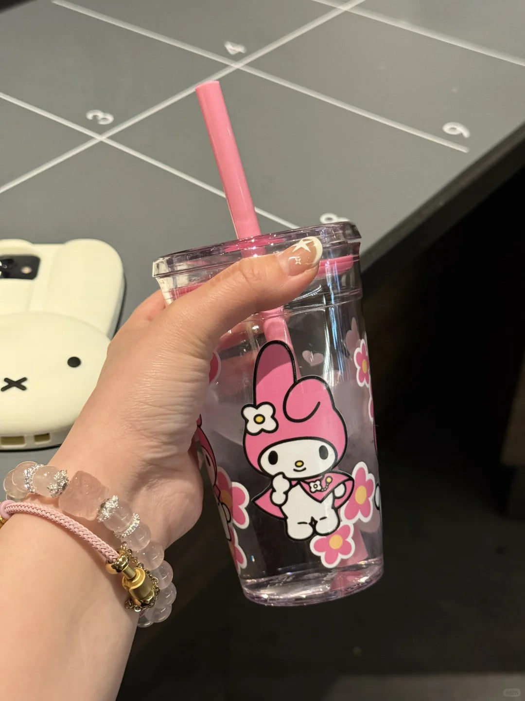 Melo Straw Cup Water Bottle 450ml