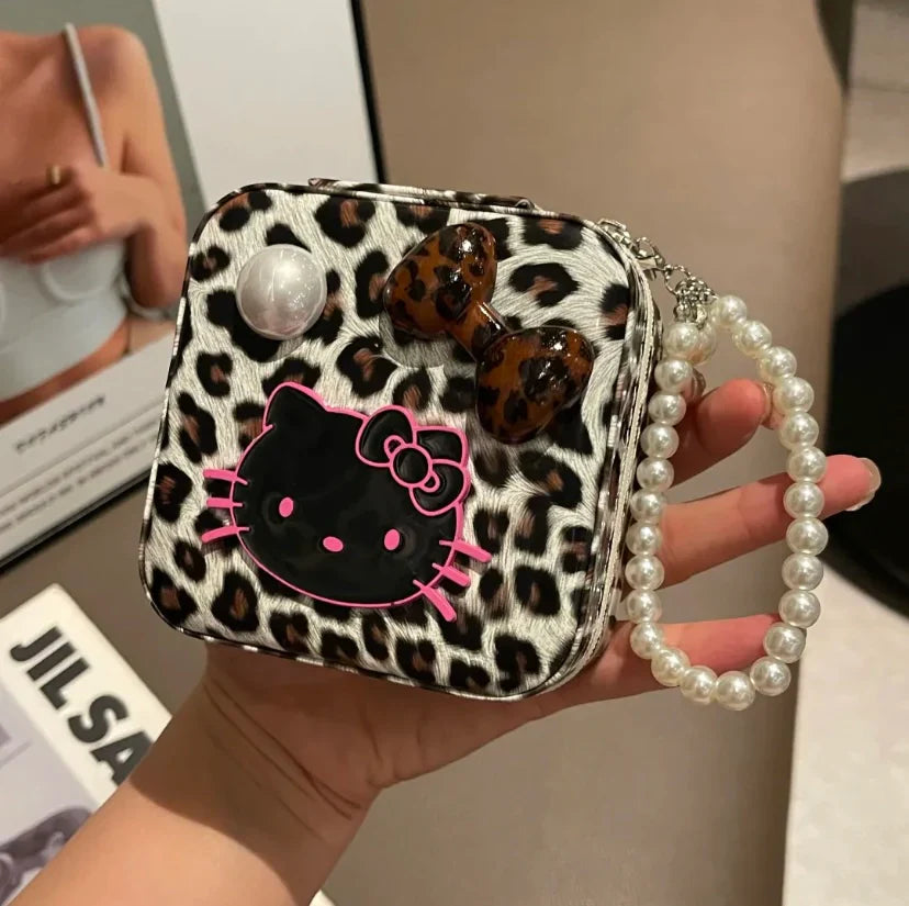Kitty Leopard Print Jewelry Organizer