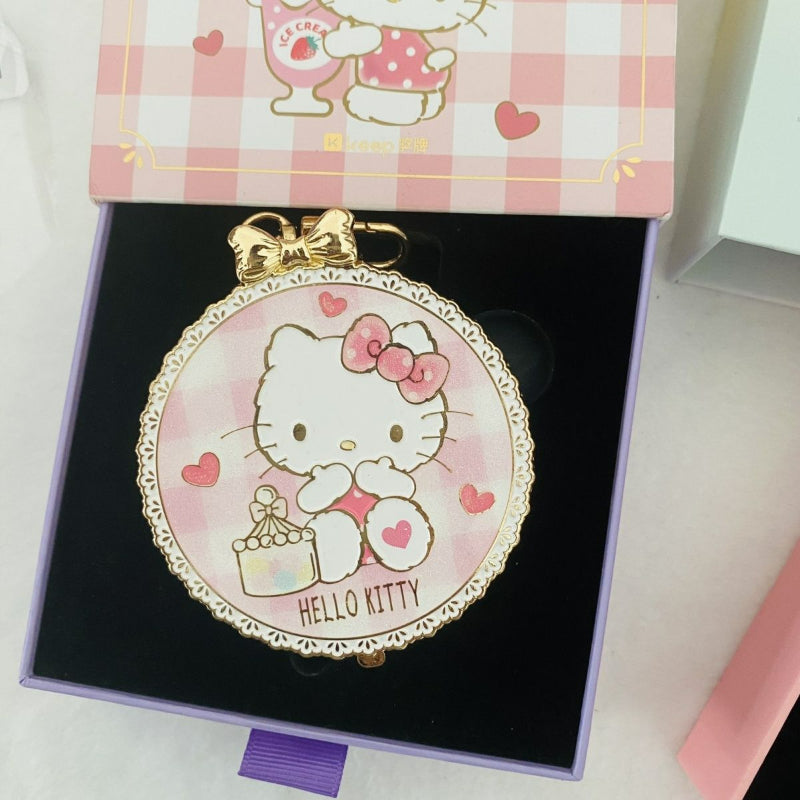 Sweet Pink Flowers Kitty Medals KI737