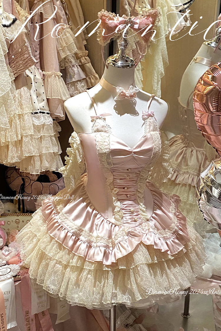 Ballet Cat Multi-Layered Ruffle Lace Dress, Sweet Princess Lolita Gown