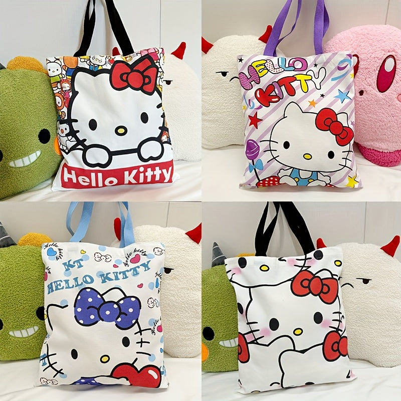 Kawaii Kitty Large Tote Bag