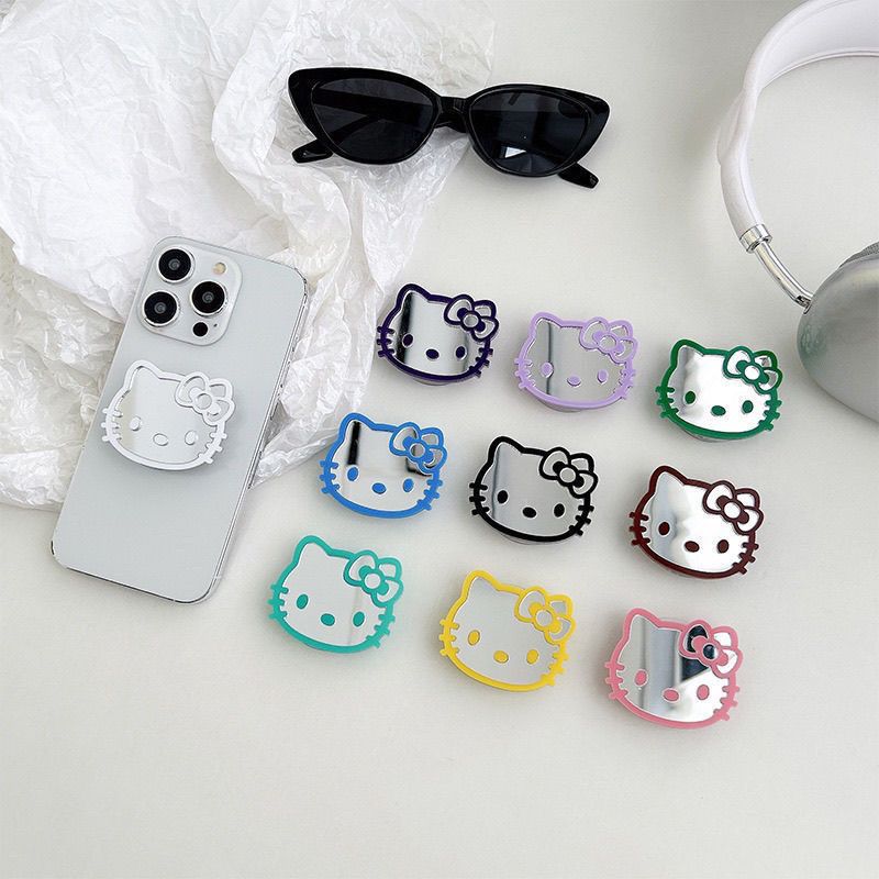 Cute Kitty Mirror Mobile Phone Case Holder