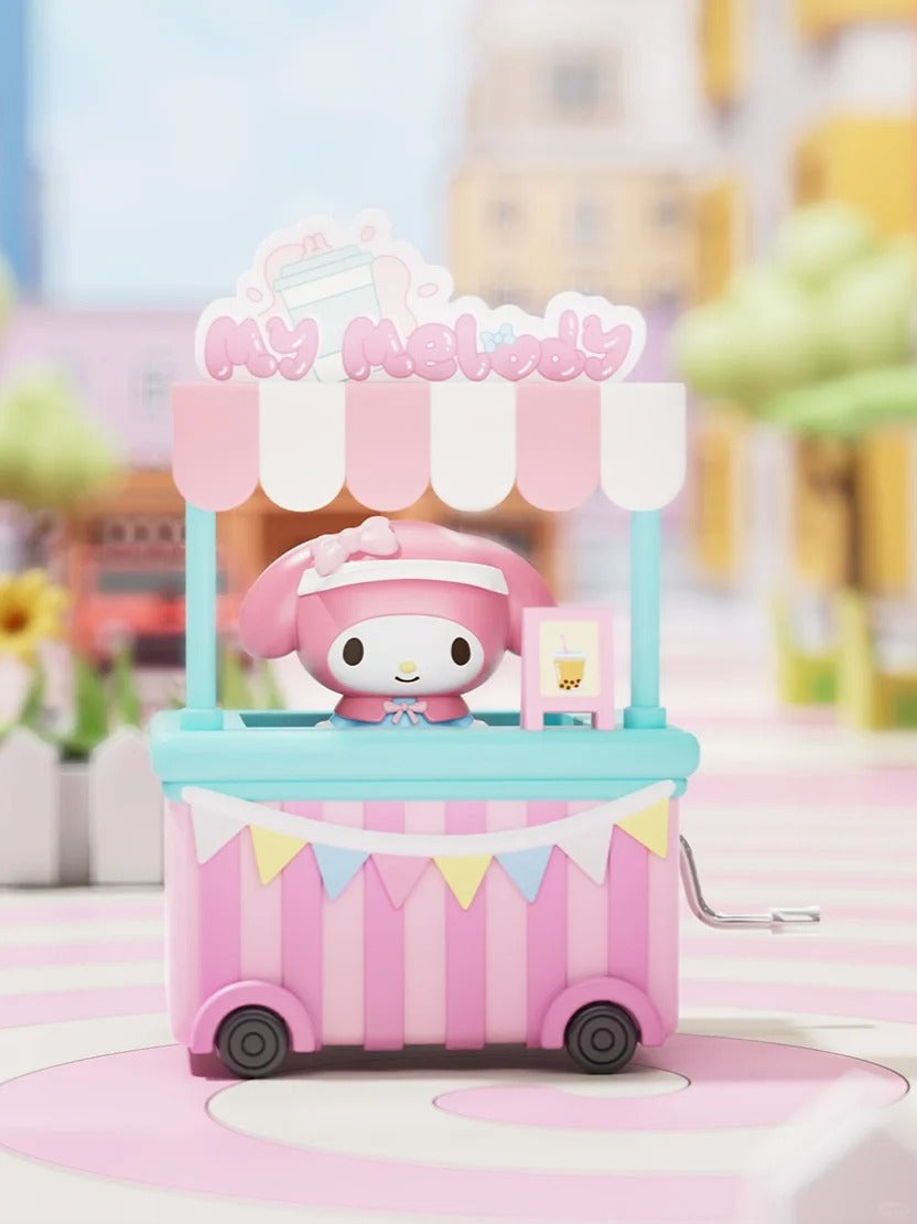 Boîte à musique à manivelle en forme de camion de nourriture mignon