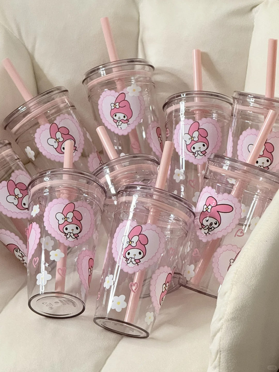 Melo Straw Cup Water Bottle 450ml