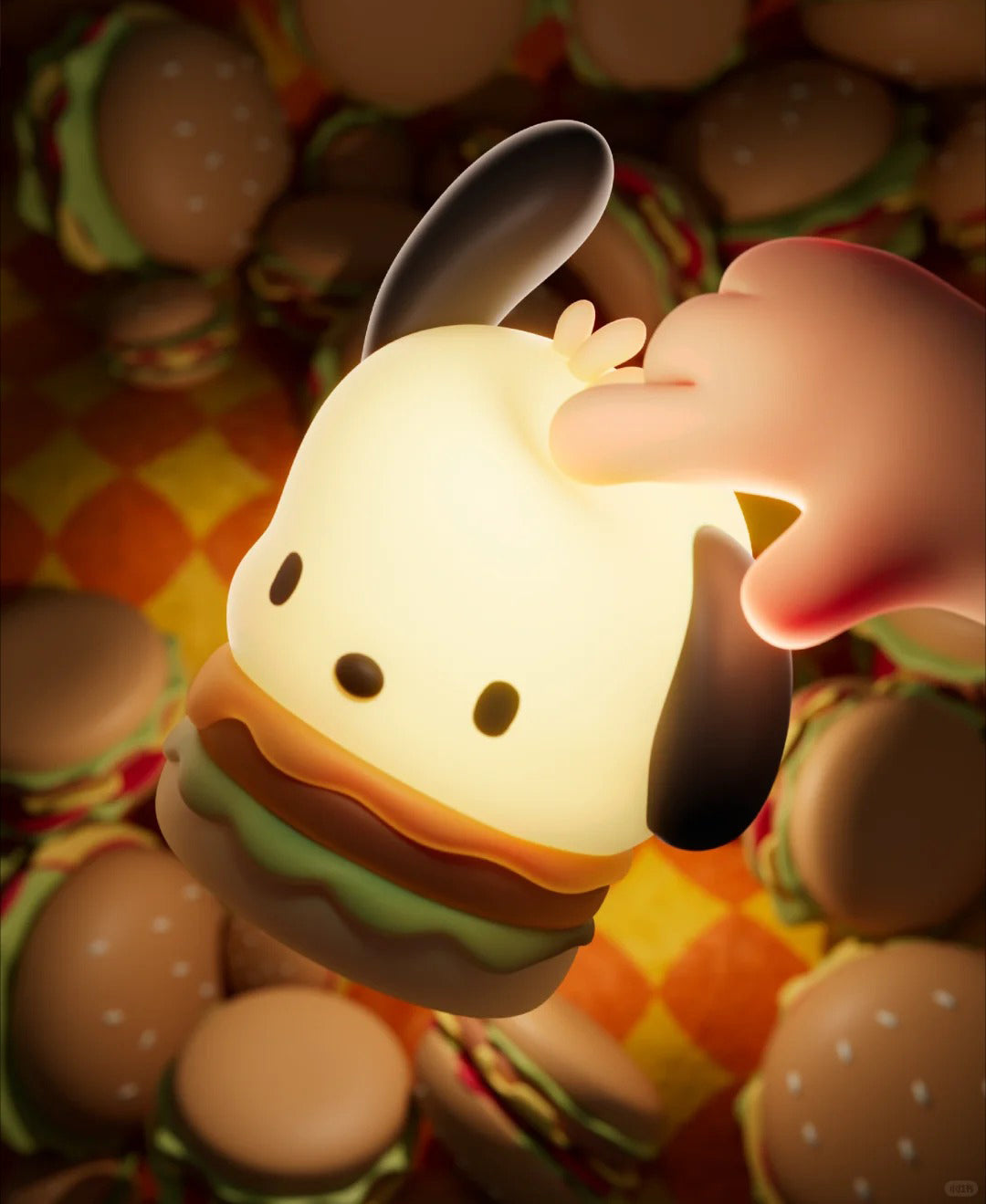 Pocha Hamburger Silicone Touch Lamp