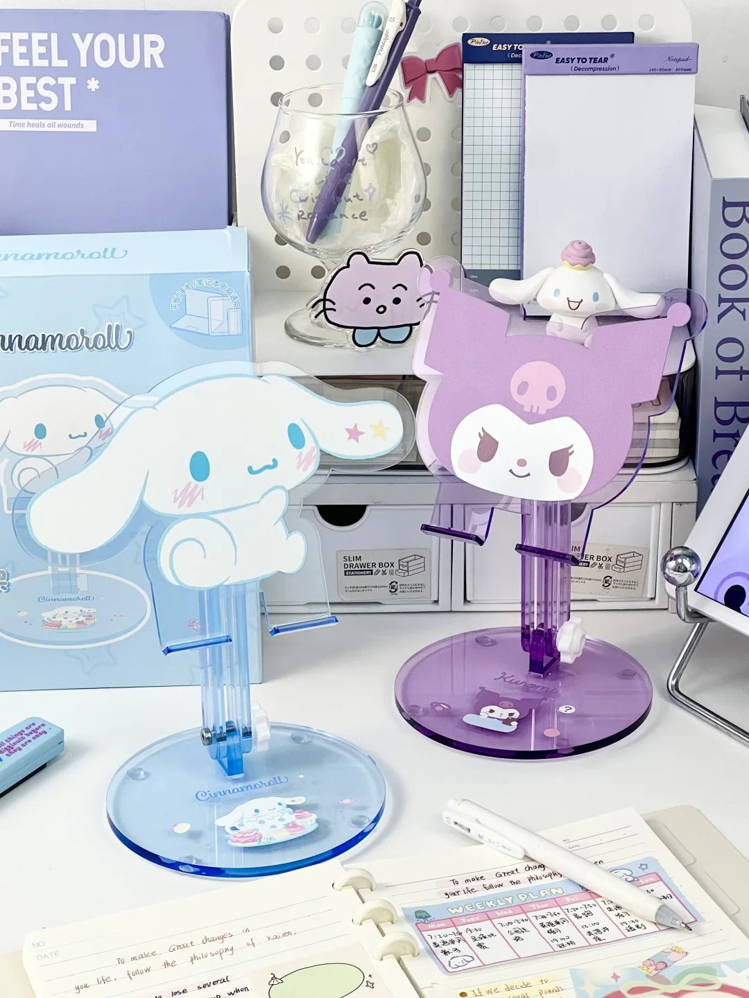 Cartoon Acrylic Phone Stand and Foldable Cute Tablet Stand
