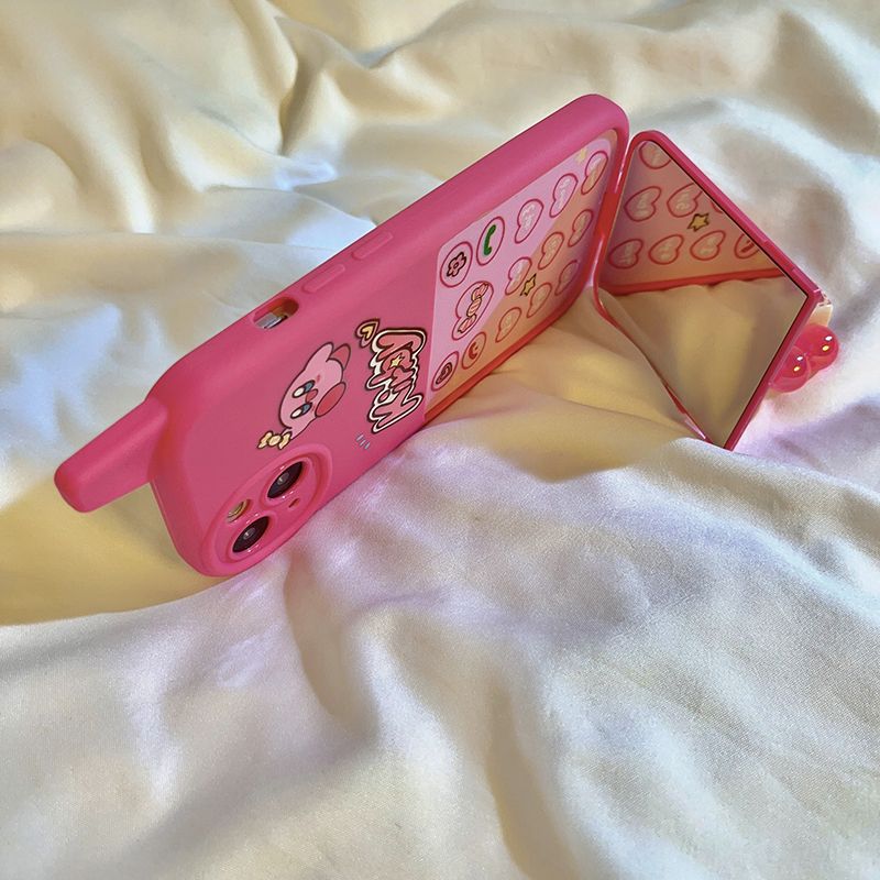 Rosa Kirby Handyhülle mit Schminkspiegel KI683