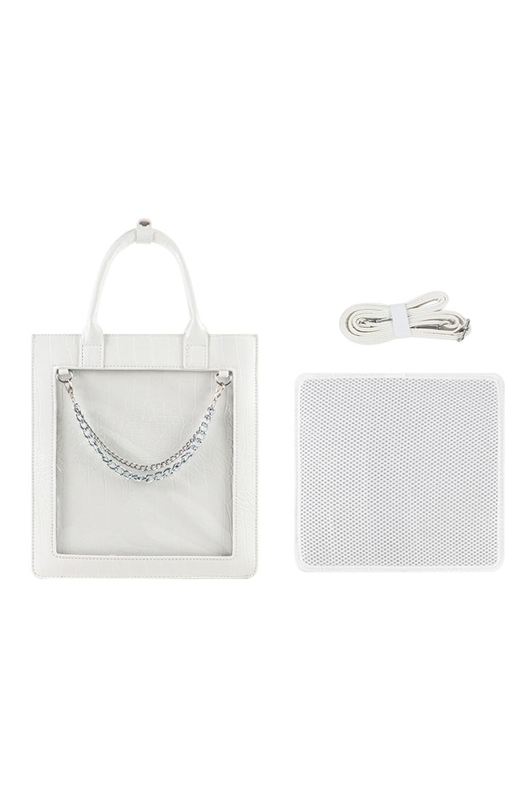 Transparent Chain Gothic Itabag in Black