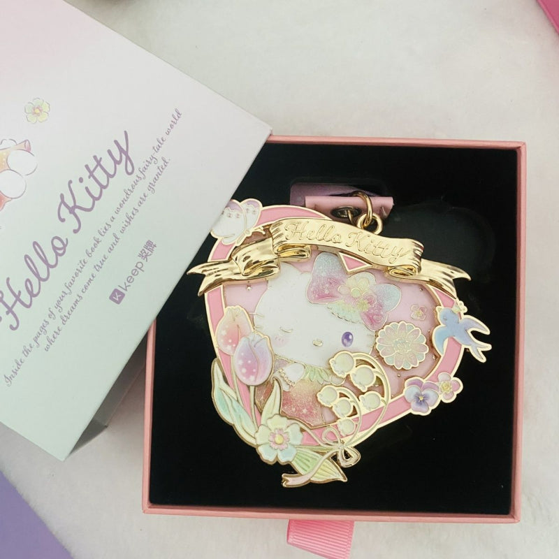 Sweet Pink Flowers Kitty Medals KI737