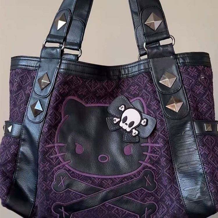 Kitty Medieval Purple Underarm Handbag