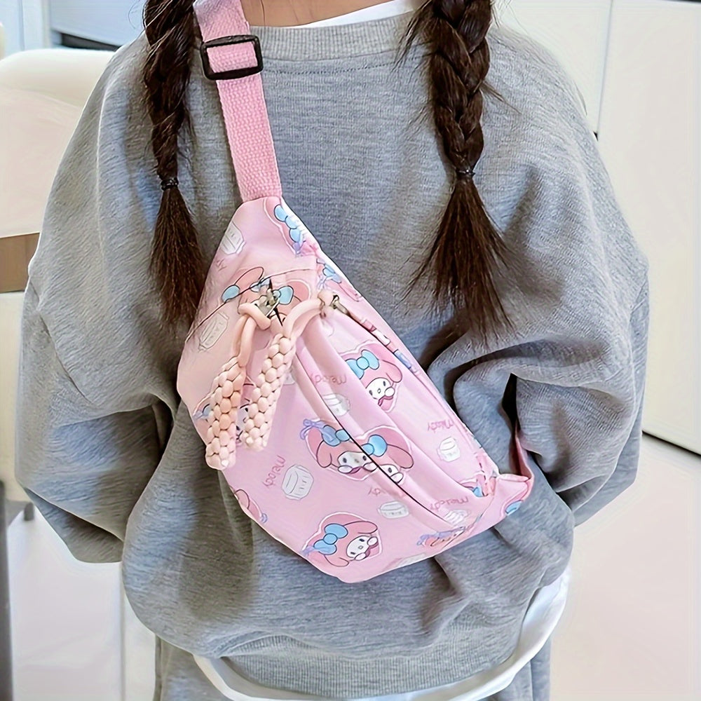 Pink Kitty Travel Messenger Bag