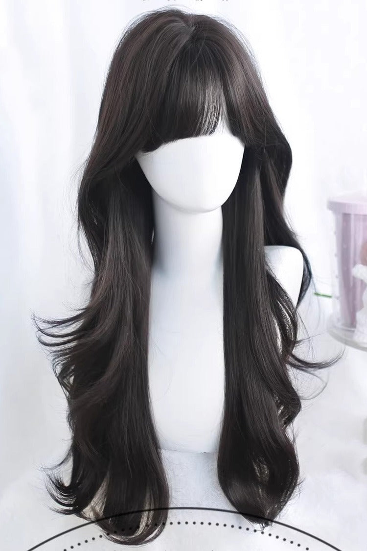 Loose Wavy Curtain Bangs Lolita Wig