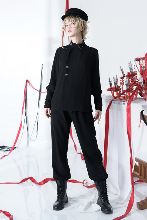 Star-Embroidered Ouji Blouse - Chronicles Edition - Gothic Edge