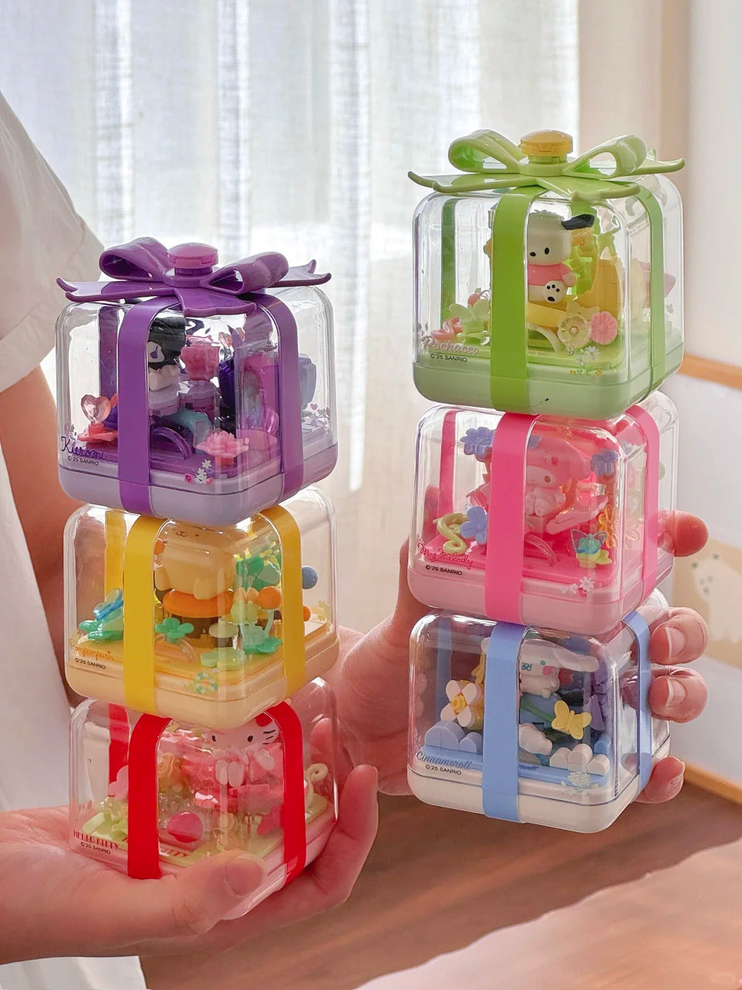 Fingertip Ring box flower star wish building blocks blind box
