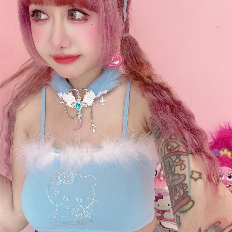 Kitty Bling Crop Top KI451
