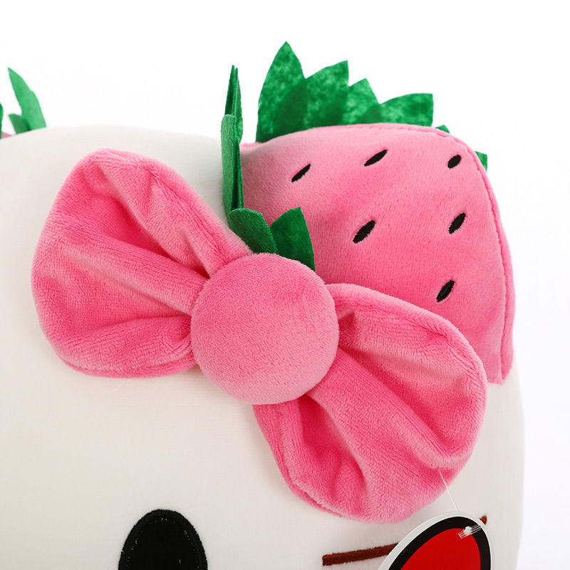 Strawberry Bow Kitty Plush