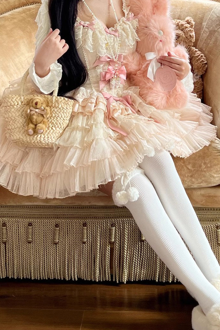 Goddess Ballet Romance Multi-Layer Ruffle Sweet Princess Dress - 2 Shades