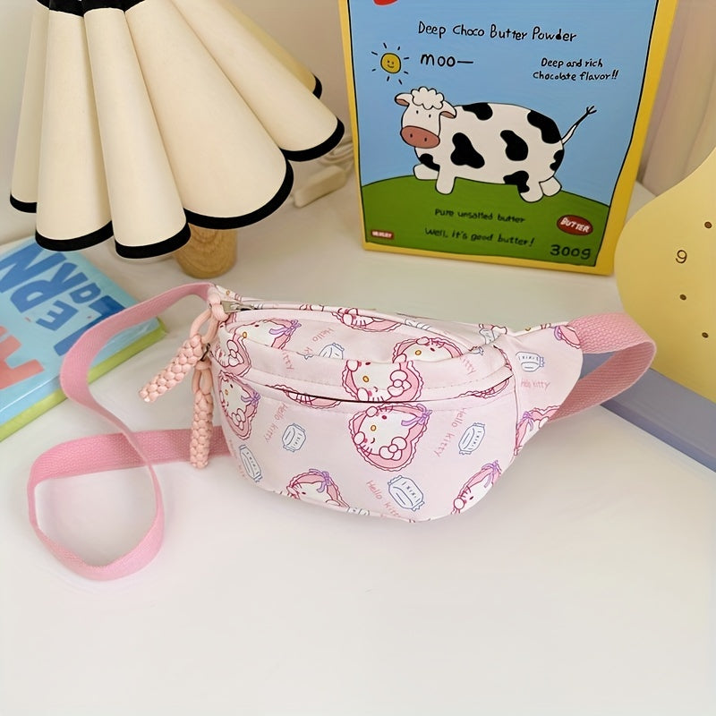 Pink Kitty Travel Messenger Bag