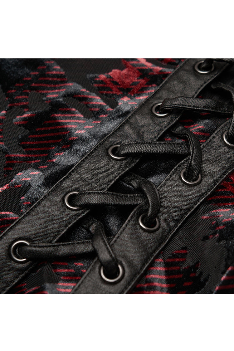 Scarlet Plus-Size Punk Leggings with Faux Leather Front