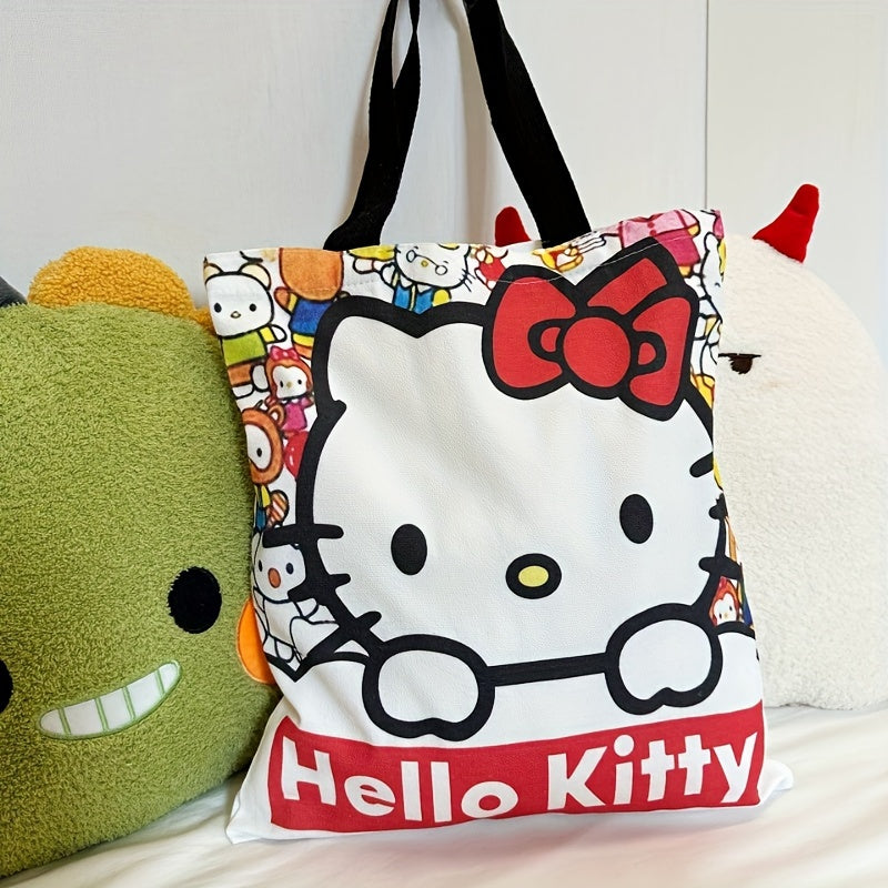 Kawaii Kitty Large Tote Bag