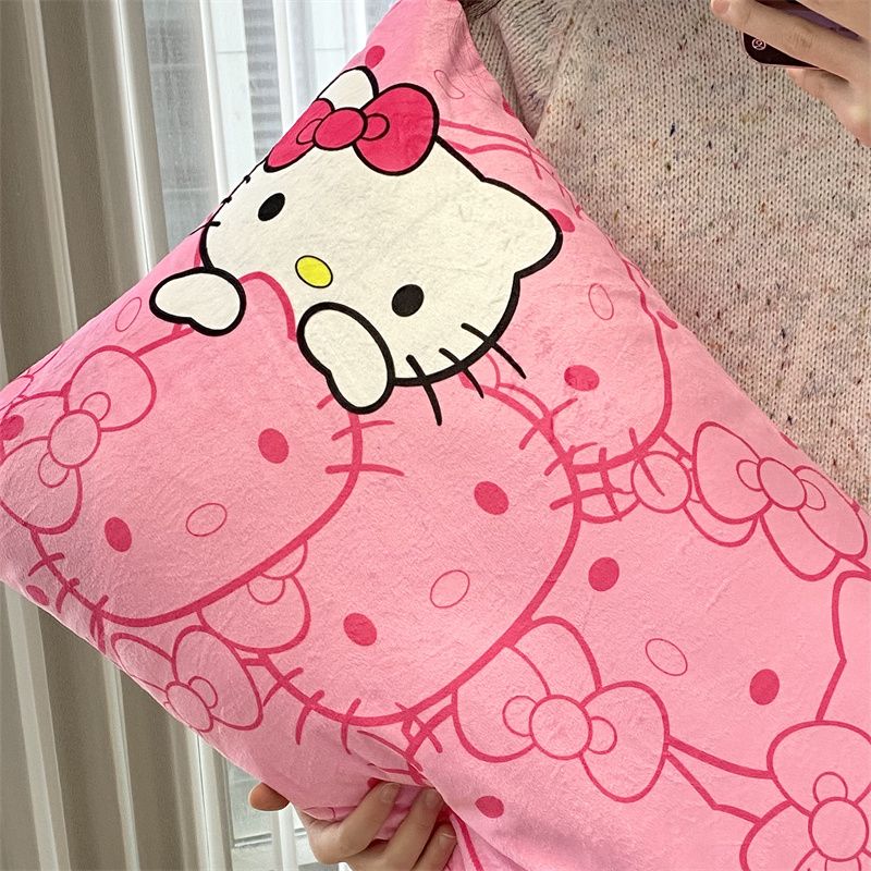 Cute Pink Kitty Pillowcase