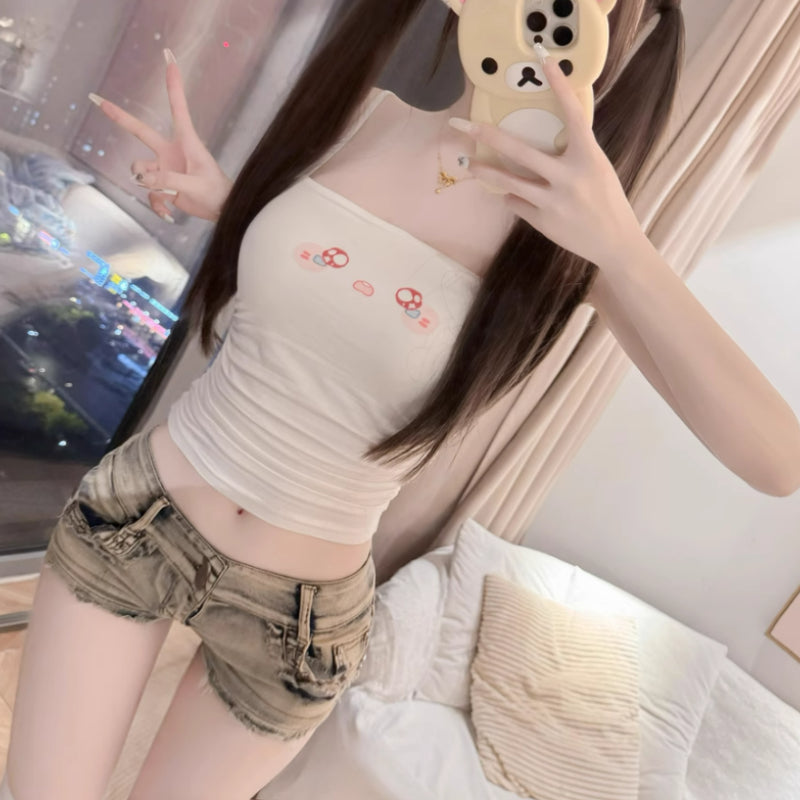 White Cotton Emoji Suspender