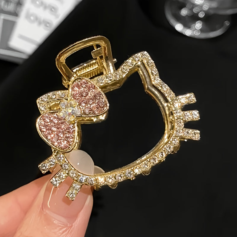 Kitty Single Piece Rhinestone Hair Claw