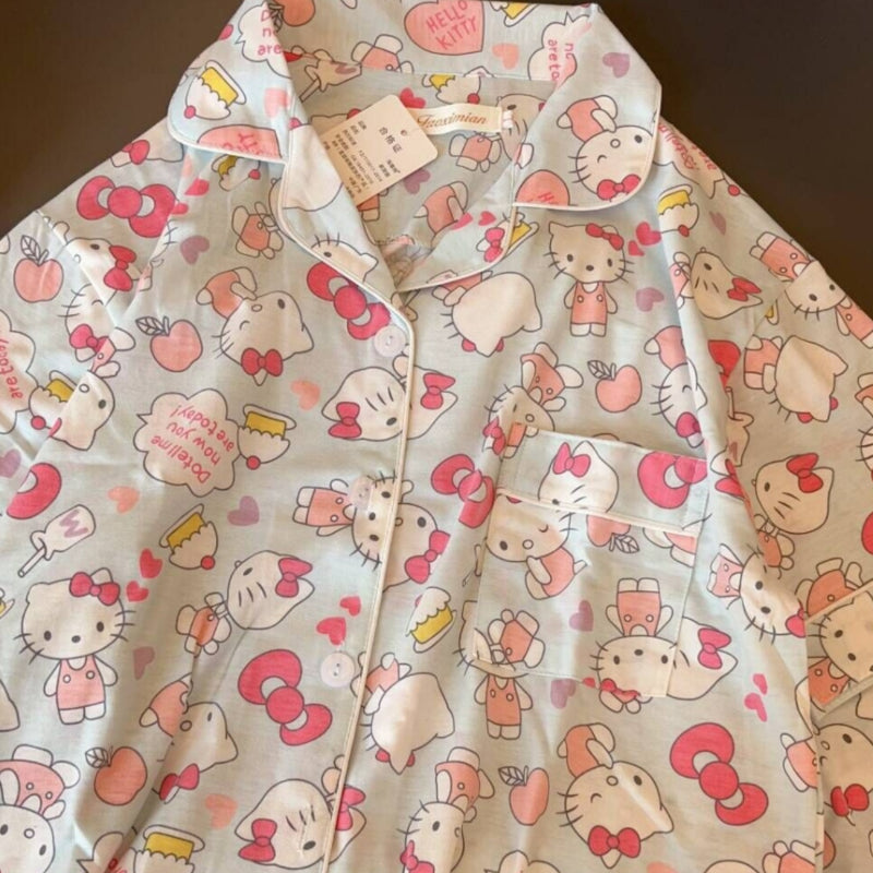 Blauer Cake Kitty-Schlafanzug KI477