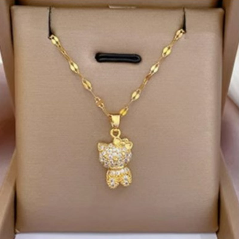 Gold Kitty Necklace SK450