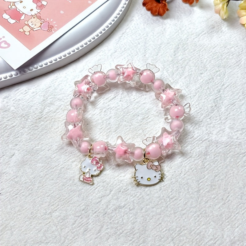 Pink Chic Anime Kitty Bracelet