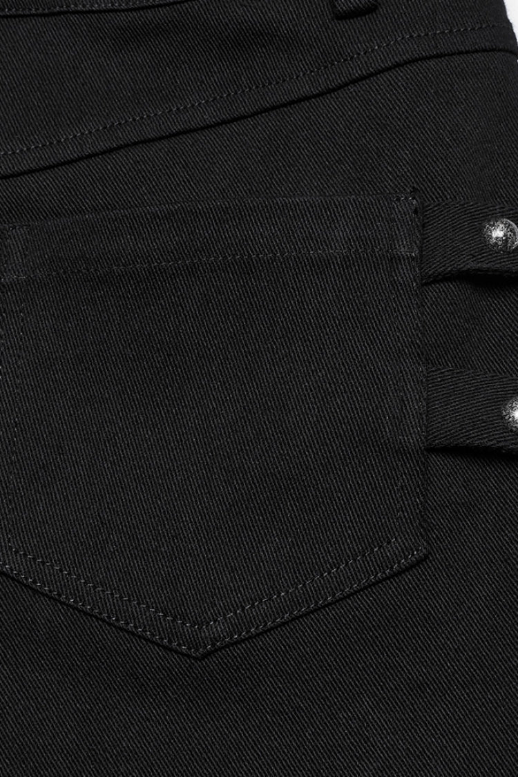 Punk Pleated Leggings with Studs