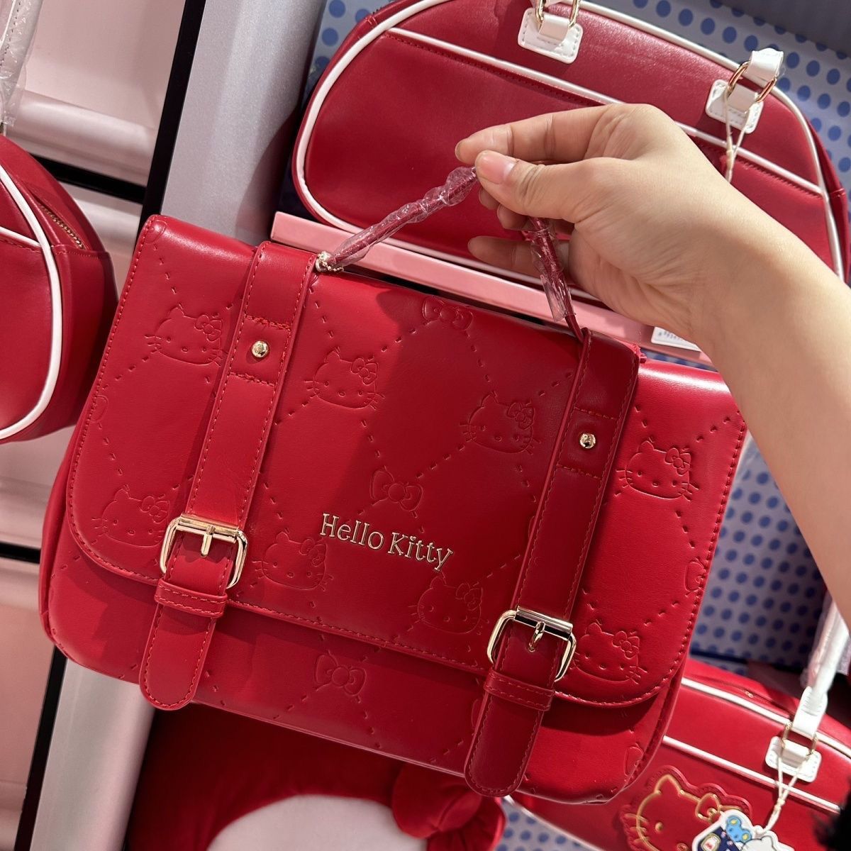 Red Kitty Cambridge Portable Backpack