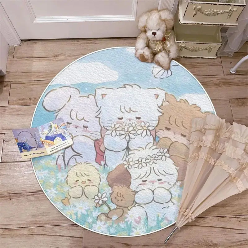 Cartoon Pink Mikko Rug - Lovesickdoe