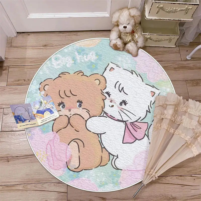 Cartoon Pink Mikko Rug - Lovesickdoe