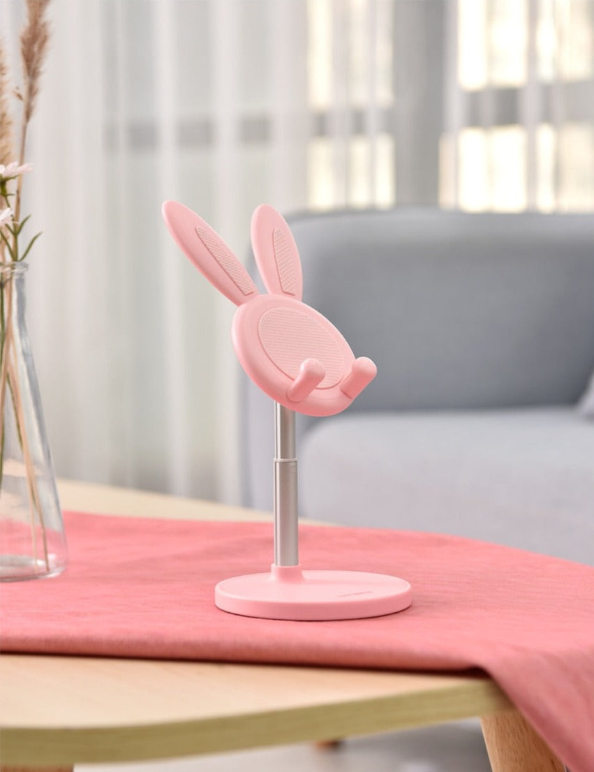 Stand Phone Telescopic Pink Bunny