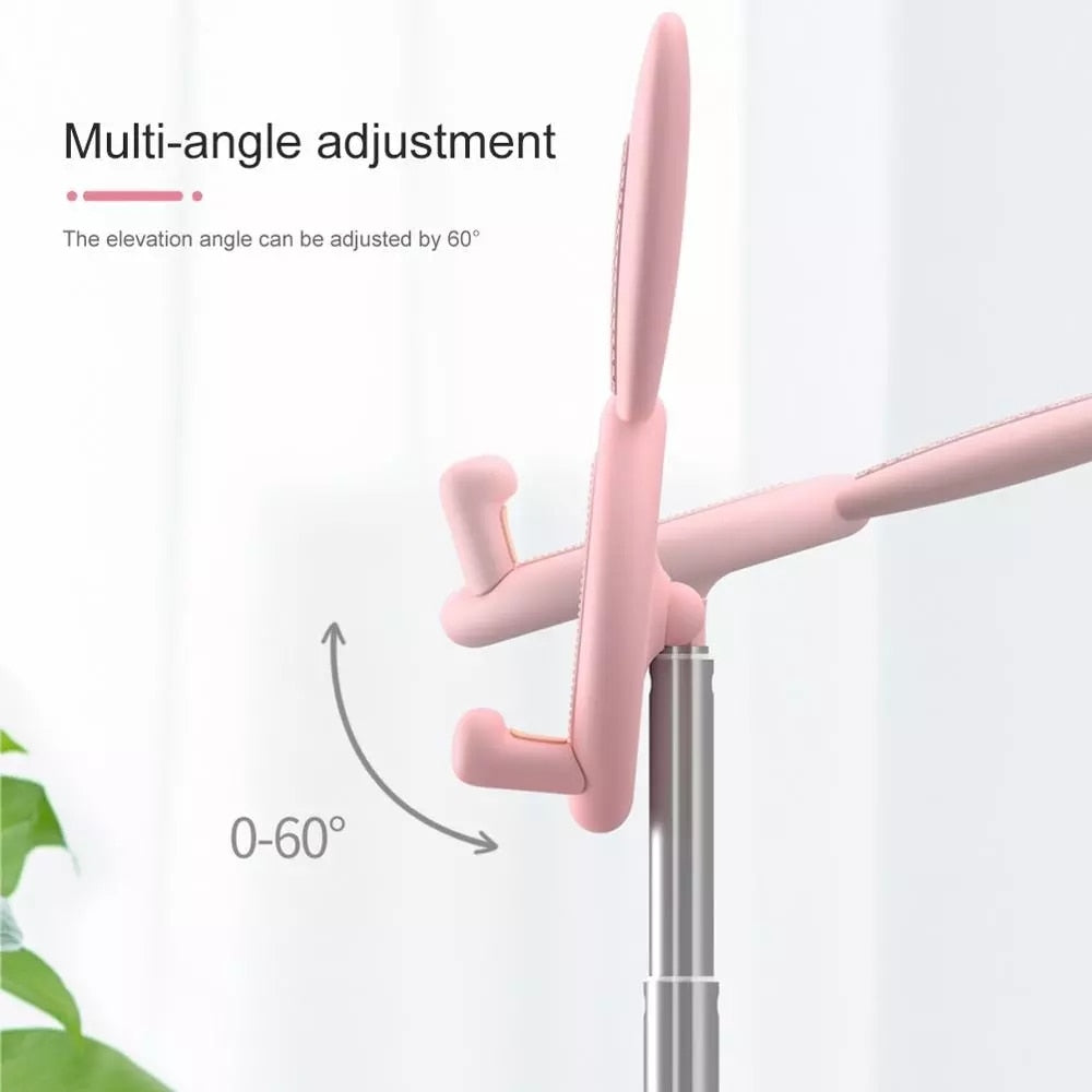 Stand Phone Telescopic Pink Bunny