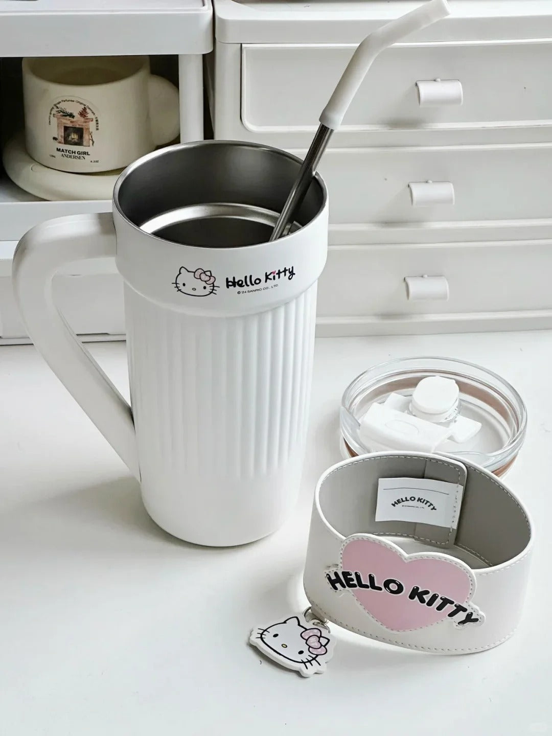Kawaii Kitty Heart Stainless Steel Bottle