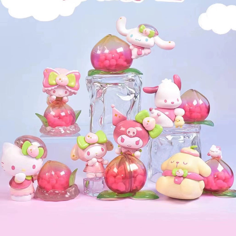 Coffret aveugle Peach Paradise de dessin animé rose