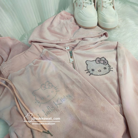 Bling Kitty Pink Tracksuit Set SK350