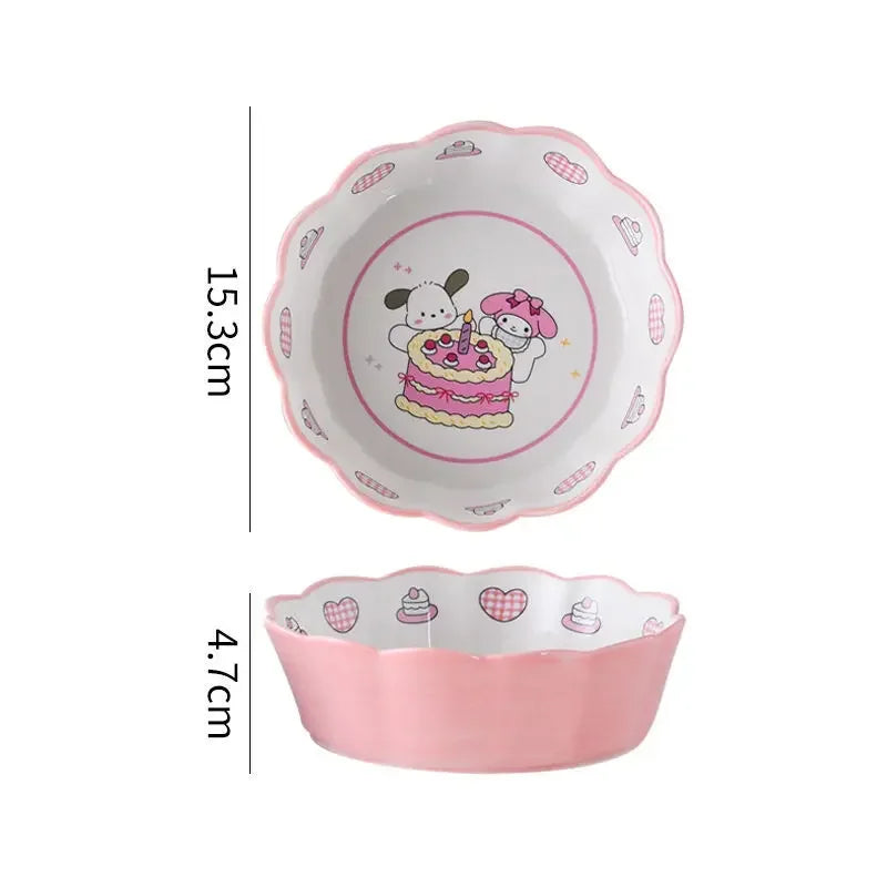 Kawaii Cinna Melo Ceramic Salad Bowl KI675