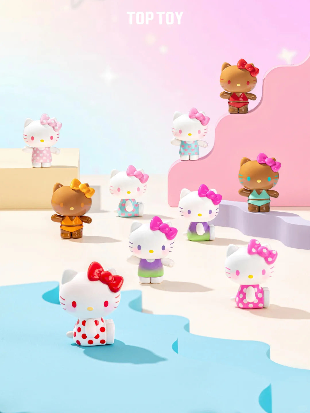 Kitty Summer Rainbow Candy Mini Figures blind bag (3 pcs in a bag)