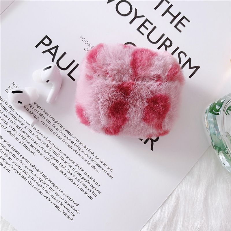 Plush Leopard Print AirPods Earphone Case Skin