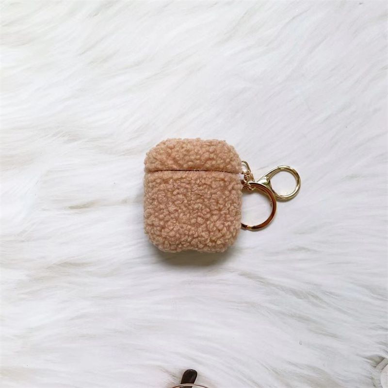 Plain Fleece AirPods Case Protection Cover
