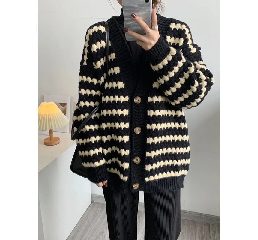 Striped Oversized Knit Sweater