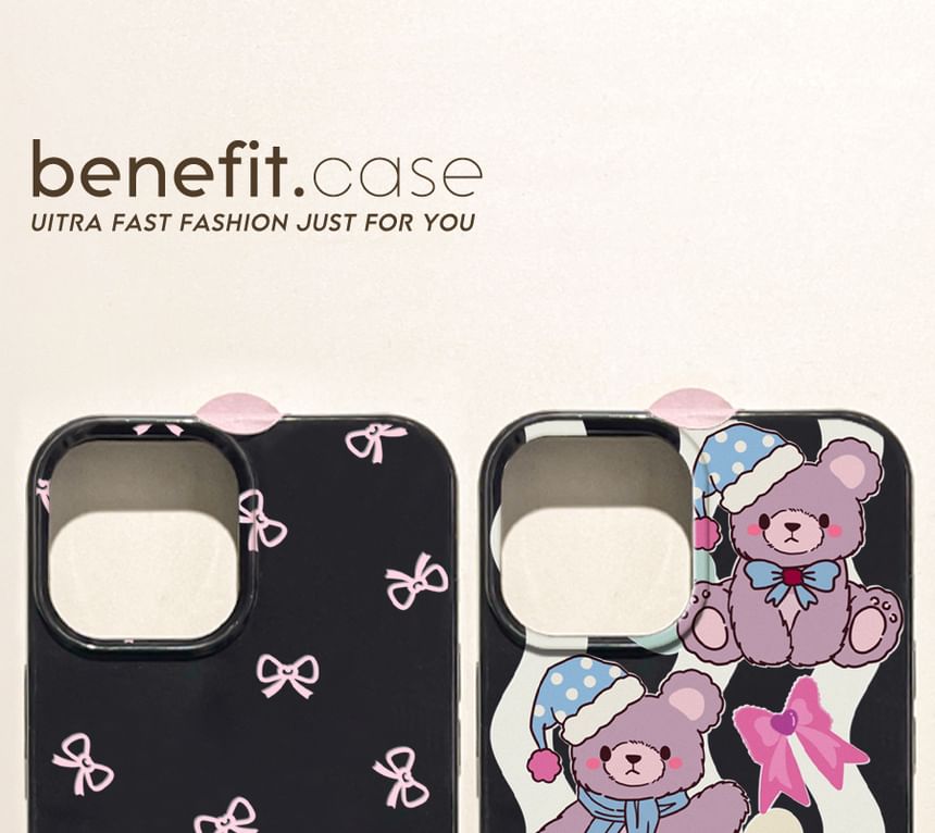 / Phone Bear Bow Case