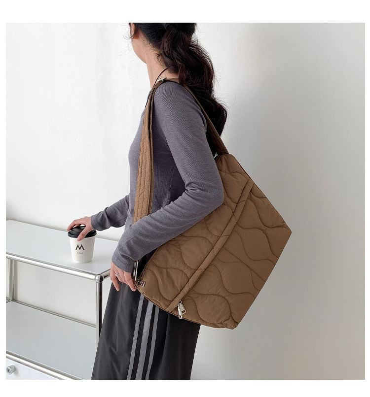 Quilted Crossbody Plain Bag