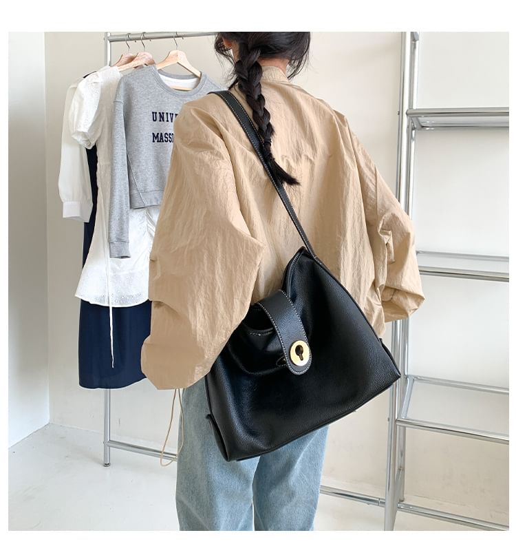 Plain Bag Tote Faux Leather