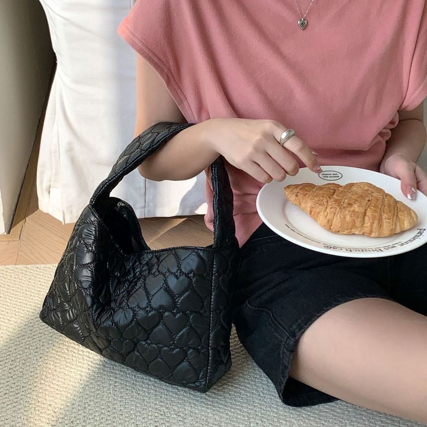 Tote Heart Quilted Bag