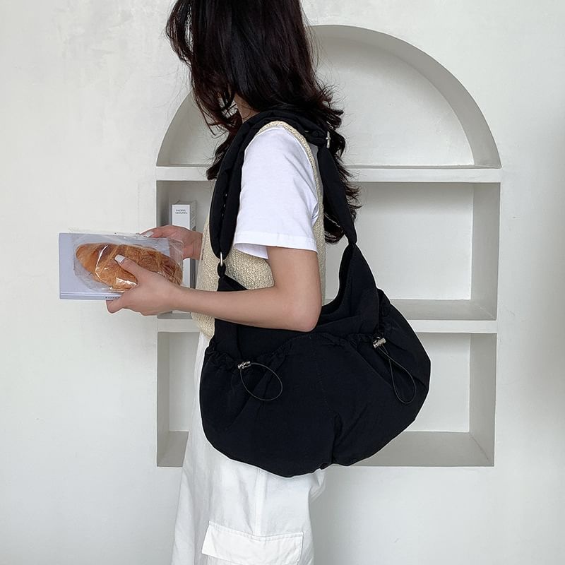 Nylon Drawstring Bag Crossbody Plain