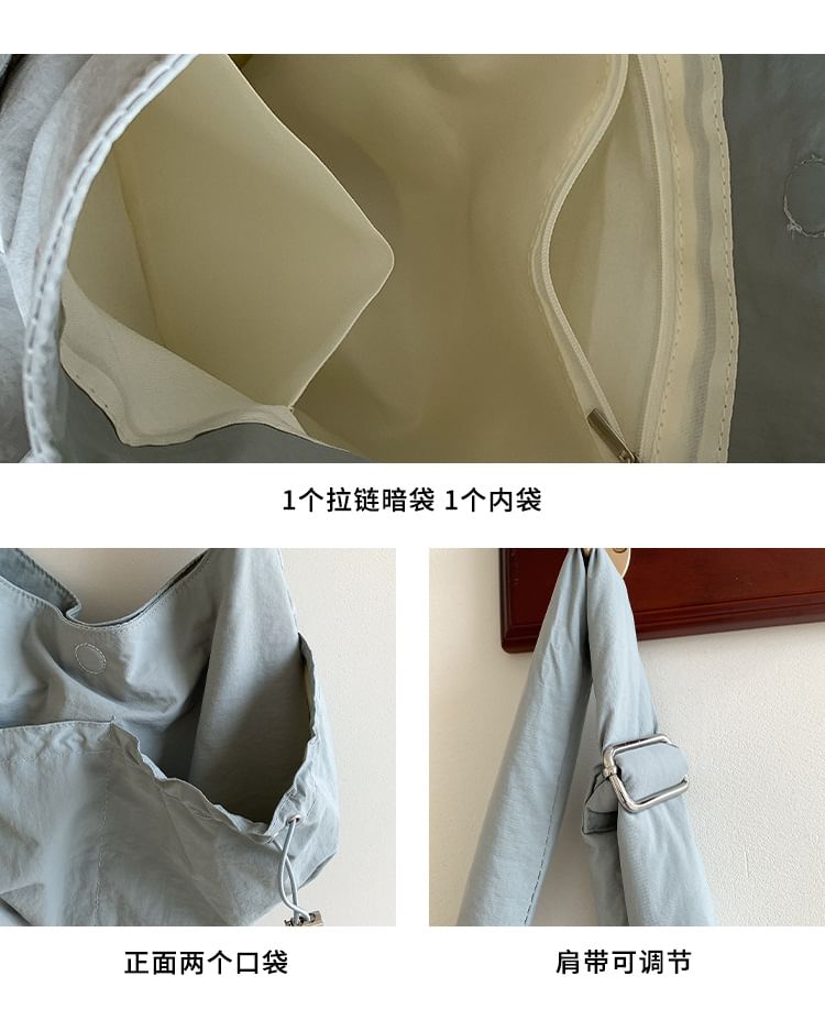 Nylon Drawstring Bag Crossbody Plain